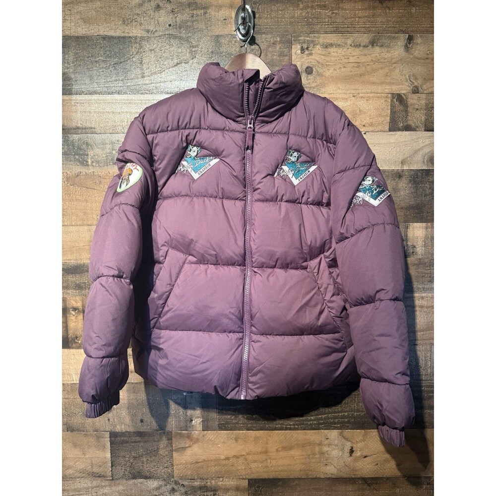 New- Ultra RARE Vintage Anaheim Mighty Ducks NHL Patch Retro Jacket Sz M NWT